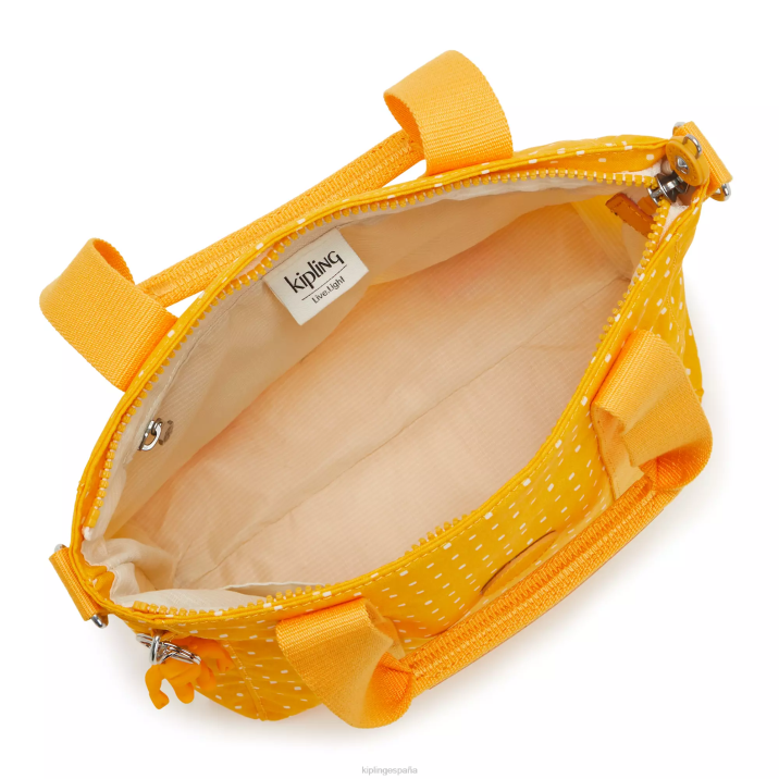 bolso shopper asseni mini estampado Kipling punto suave amarillo mujer 884V83 bolsas de tela