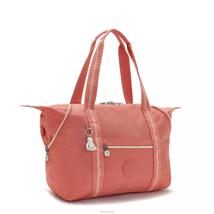 bolso shopper mediano Art Kipling rosa de la vendimia mujer 884V257 bolsas de tela