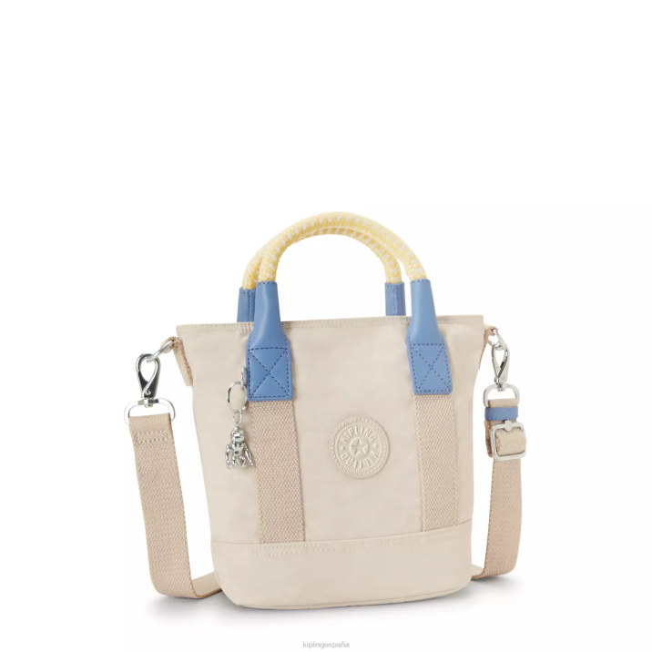 bolso shopper pequeño ángel Kipling arena clara m mujer 884V62 bolsas de tela