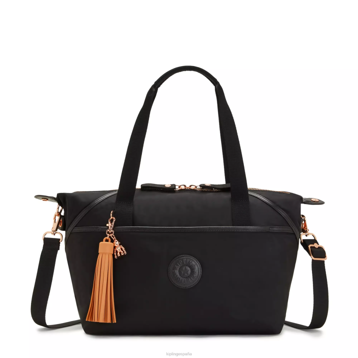 bolso tote para portátil de 17" organizado por el arte Kipling rosa negro mujer 884V278 bolsas de tela