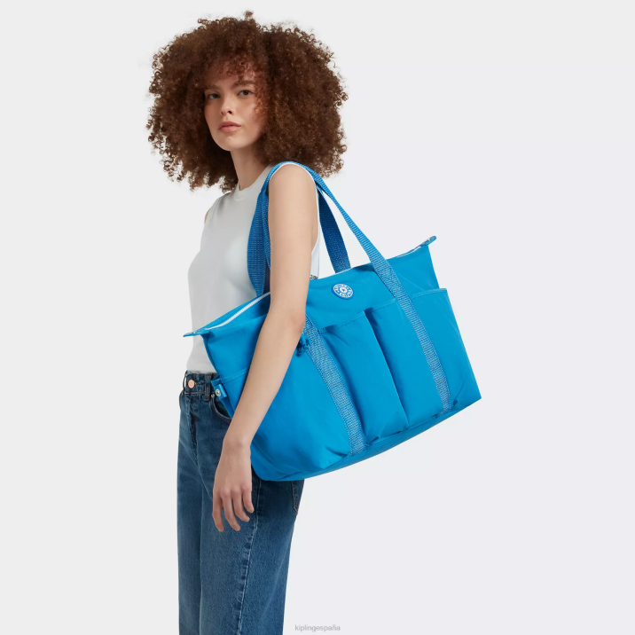 bolso tote versátil art m Kipling azul ansioso mujer 884V269 bolsas de tela