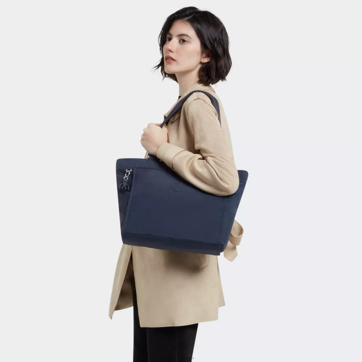 nuevo bolso shopper pequeño Kipling azul azul mujer 884V275 bolsas de tela