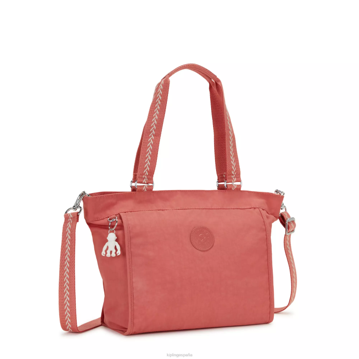 nuevo bolso shopper pequeño Kipling rosa de la vendimia mujer 884V276 bolsas de tela