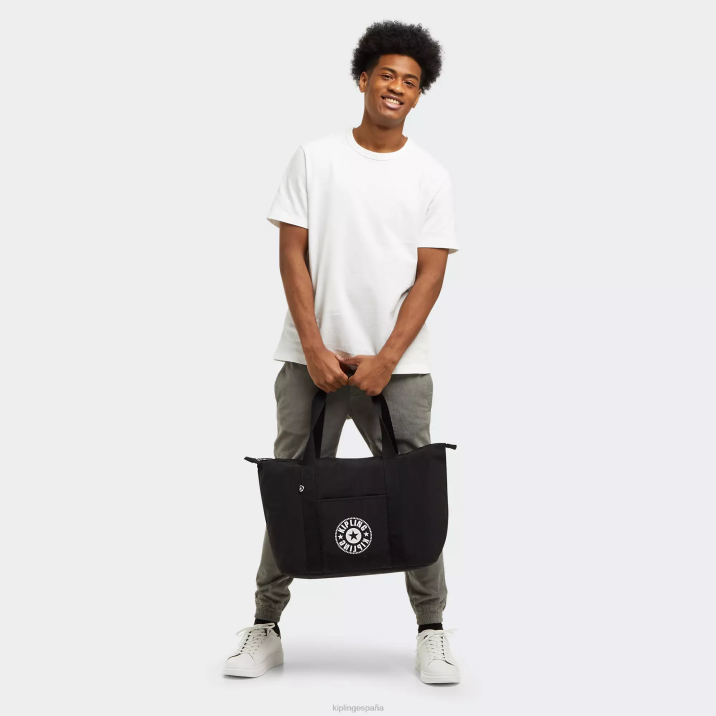 tote art mediano Kipling luz negra mujer 884V268 bolsas de tela