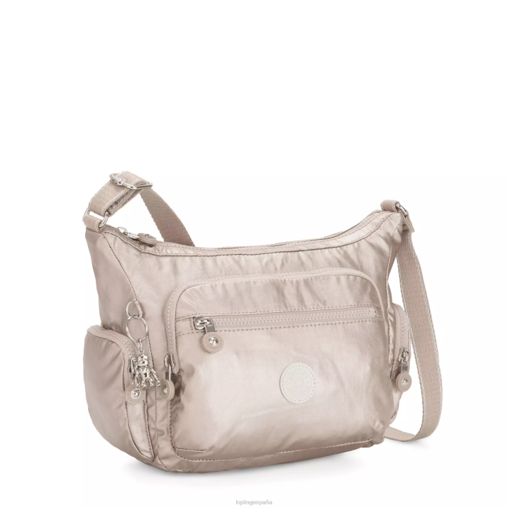 bolsa crossbody Gabbie pequeña metalizada Kipling resplandor metalico mujer 884V186 bolsos cruzados