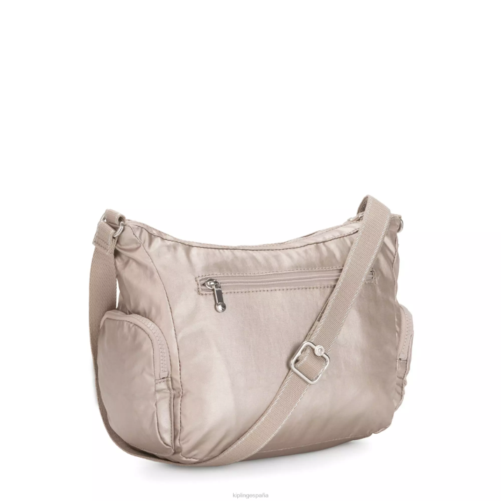 bolsa crossbody Gabbie pequeña metalizada Kipling resplandor metalico mujer 884V186 bolsos cruzados