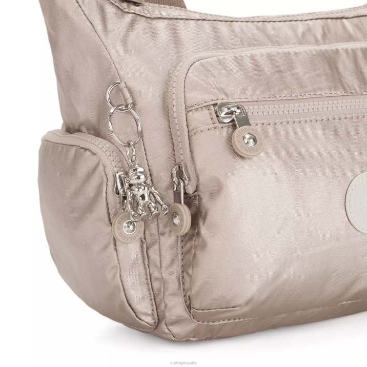 bolsa crossbody Gabbie pequeña metalizada Kipling resplandor metalico mujer 884V186 bolsos cruzados