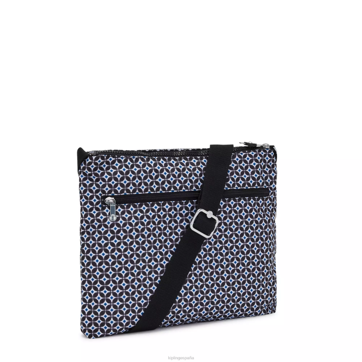 bolsa crossbody alvar estampada Kipling azulejo negruzco mujer 884V145 bolsos cruzados
