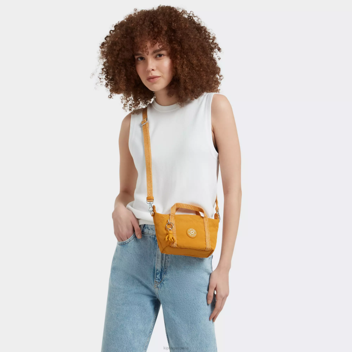 bolsa crossbody con motivo de arte Kipling amarillo rapido mujer 884V2 bolsos cruzados