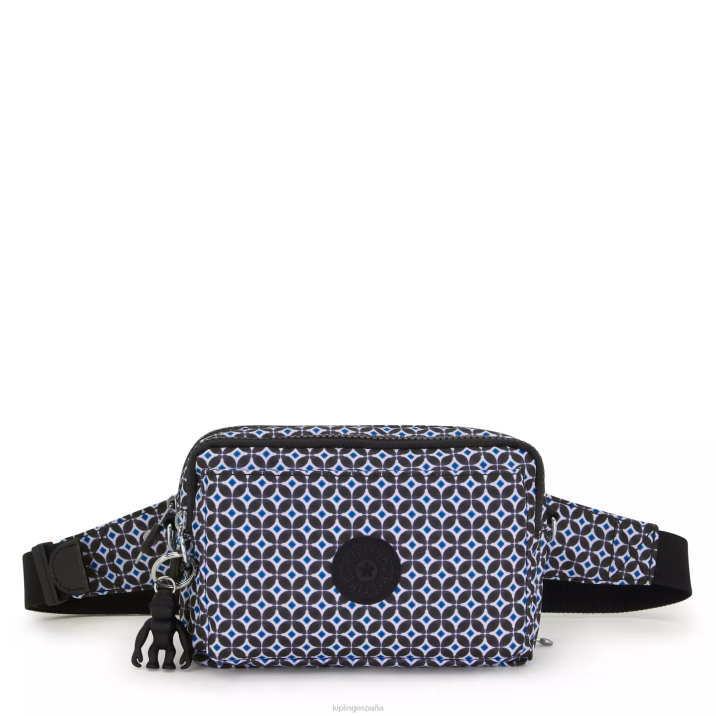 bolsa crossbody convertible abanu con múltiples estampados Kipling azulejo negruzco mujer 884V322 bolsos cruzados