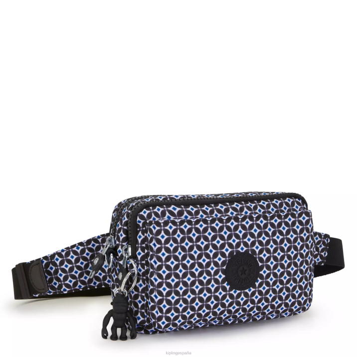 bolsa crossbody convertible abanu con múltiples estampados Kipling azulejo negruzco mujer 884V322 bolsos cruzados