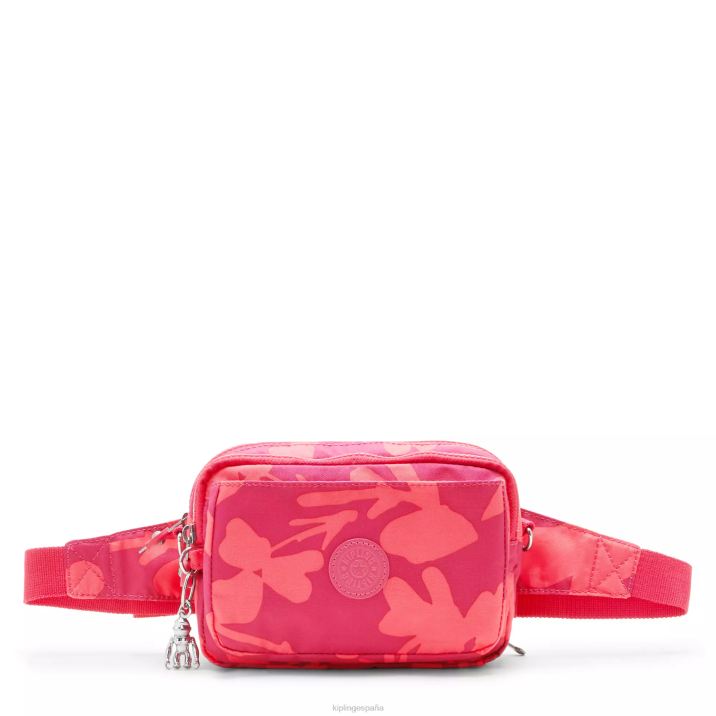 bolsa crossbody convertible abanu con múltiples estampados Kipling flor de coral mujer 884V320 bolsos cruzados