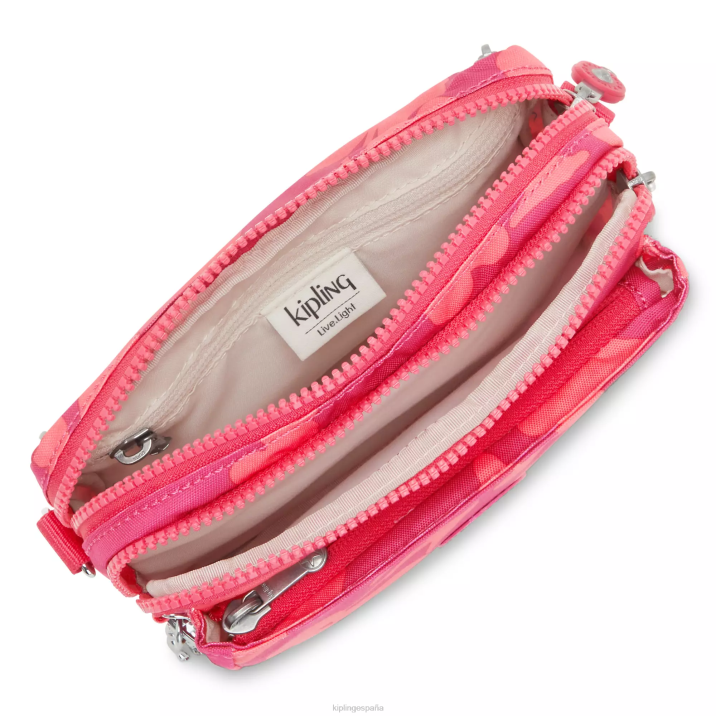 bolsa crossbody convertible abanu con múltiples estampados Kipling flor de coral mujer 884V320 bolsos cruzados