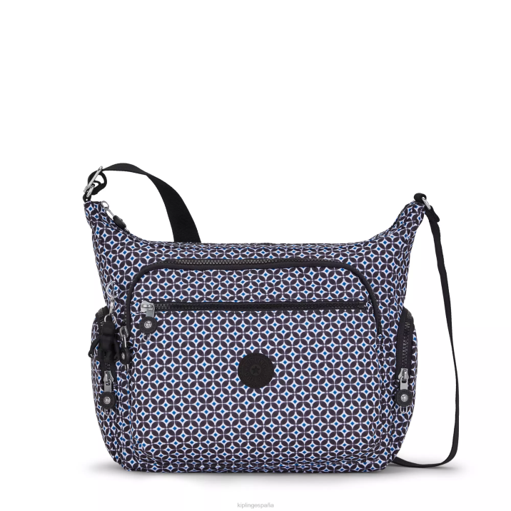 bolsa crossbody gabbie estampada Kipling azulejo negruzco mujer 884V142 bolsos cruzados