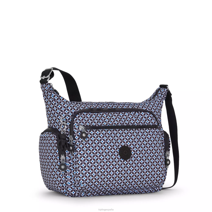 bolsa crossbody gabbie estampada Kipling azulejo negruzco mujer 884V142 bolsos cruzados