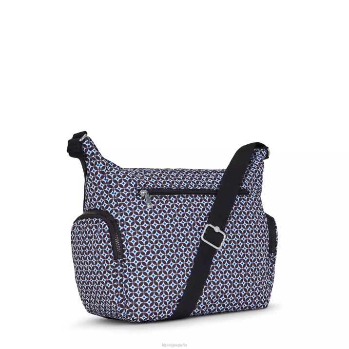 bolsa crossbody gabbie estampada Kipling azulejo negruzco mujer 884V142 bolsos cruzados