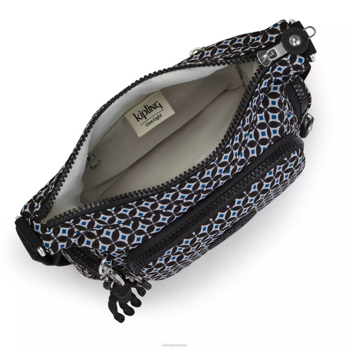 bolsa crossbody gabbie mini estampada Kipling azulejo negruzco mujer 884V140 bolsos cruzados