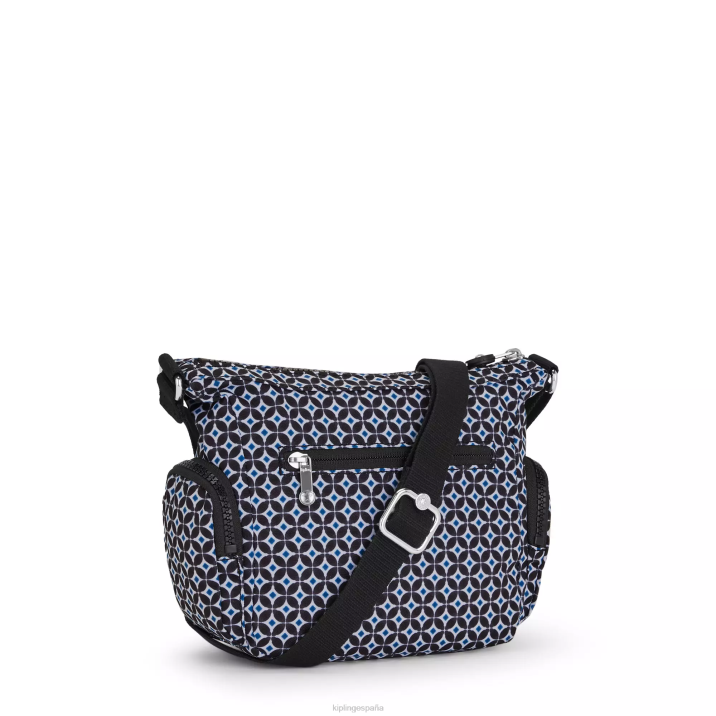 bolsa crossbody gabbie mini estampada Kipling azulejo negruzco mujer 884V140 bolsos cruzados