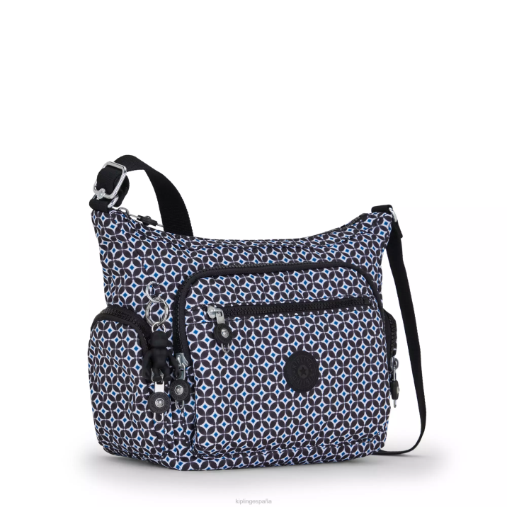 bolsa crossbody gabbie pequeña estampada Kipling azulejo negruzco mujer 884V147 bolsos cruzados