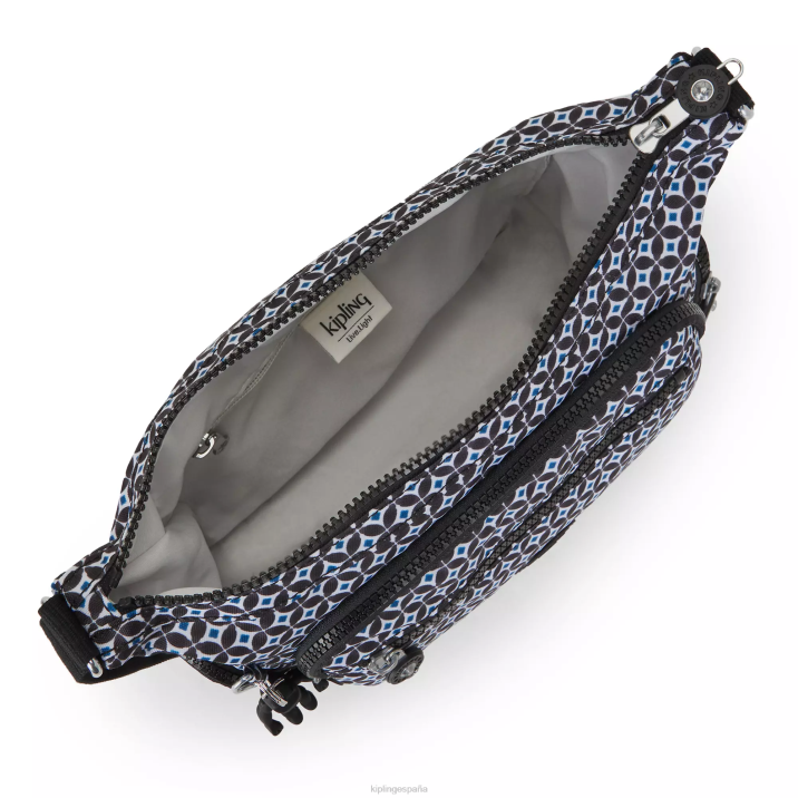 bolsa crossbody gabbie pequeña estampada Kipling azulejo negruzco mujer 884V147 bolsos cruzados