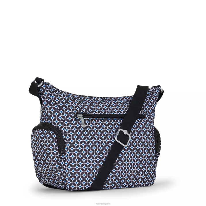 bolsa crossbody gabbie pequeña estampada Kipling azulejo negruzco mujer 884V147 bolsos cruzados