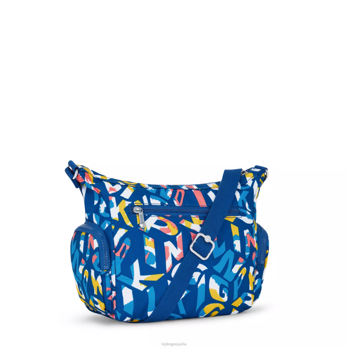 bolsa crossbody gabbie pequeña estampada Kipling neón mujer 884V146 bolsos cruzados