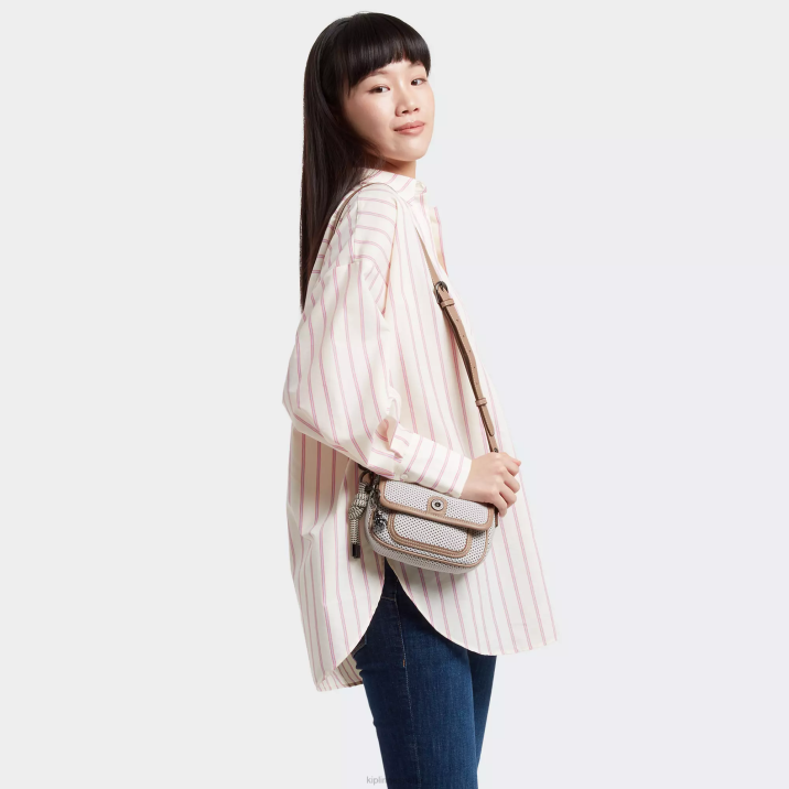 bolsa crossbody inaki pequeña Kipling beige modesto mujer 884V60 bolsos cruzados