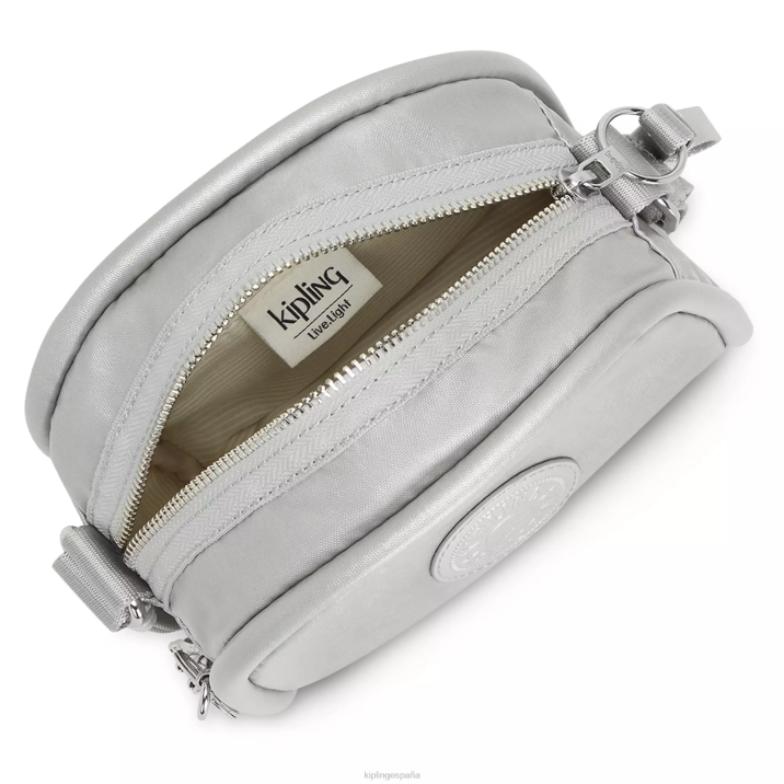 bolsa crossbody jesper metalizada Kipling metálico brillante mujer 884V205 bolsos cruzados