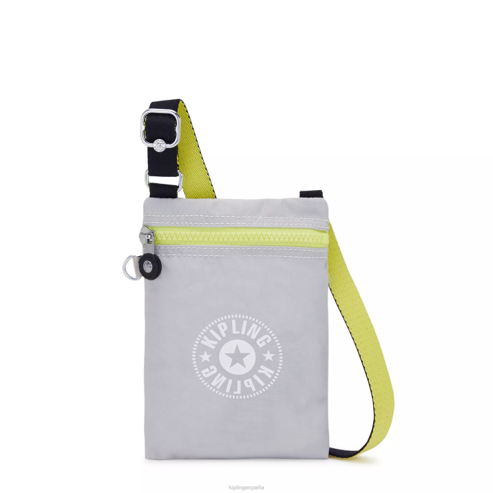 bolsa crossbody mini afia Kipling aire gris mujer 884V80 bolsos cruzados