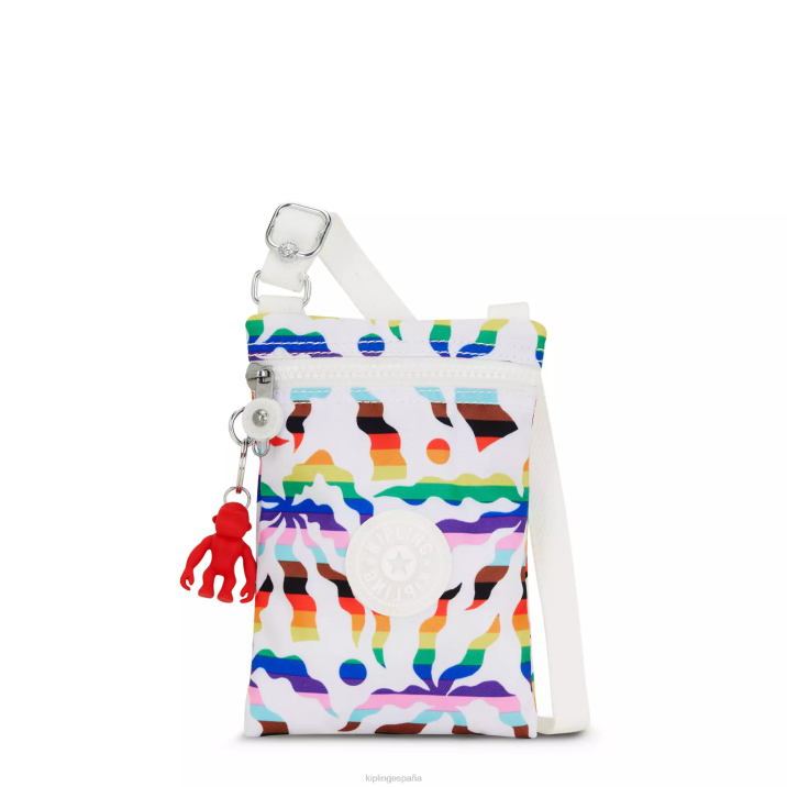 bolsa crossbody mini afia lite estampada Kipling palma arcoiris mujer 884V36 bolsos cruzados