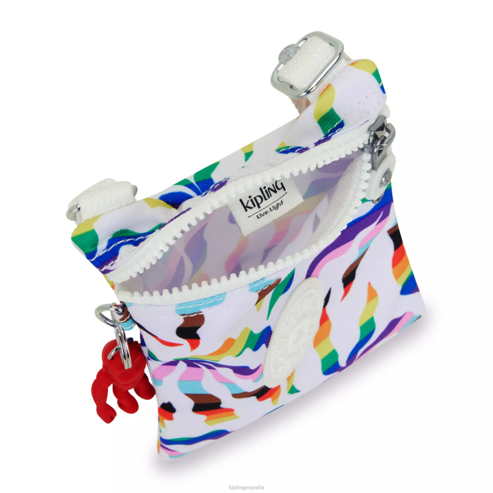 bolsa crossbody mini afia lite estampada Kipling palma arcoiris mujer 884V36 bolsos cruzados