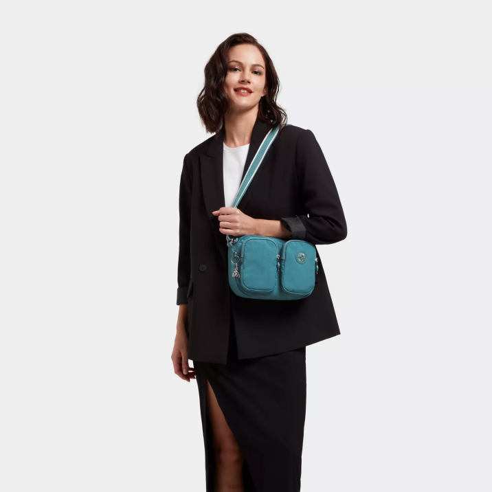 bolsa crossbody patty Kipling verde azulado del océano mujer 884V217 bolsos cruzados