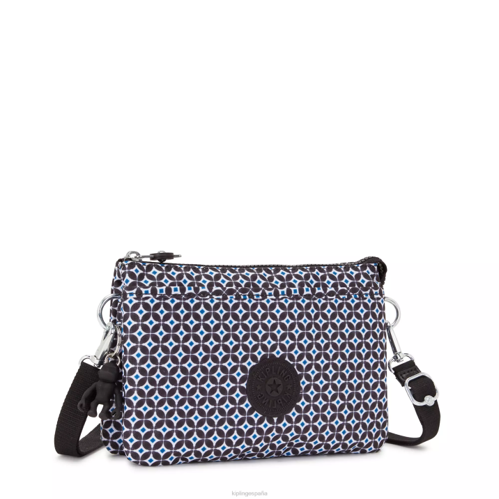 bolsa crossbody riri estampada Kipling azulejo negruzco mujer 884V143 bolsos cruzados
