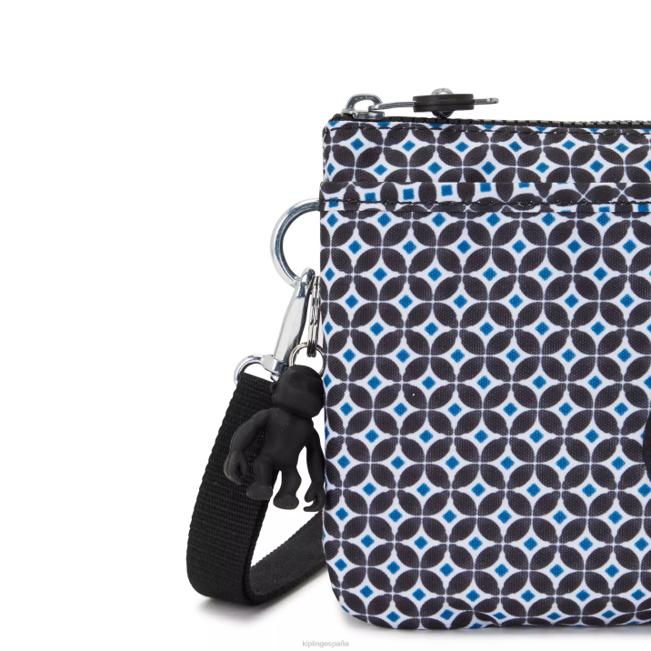 bolsa crossbody riri estampada Kipling azulejo negruzco mujer 884V143 bolsos cruzados