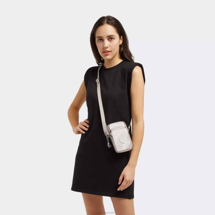 bolsa para teléfono Tally metalizada Kipling resplandor metalico mujer 884V59 bolsos cruzados