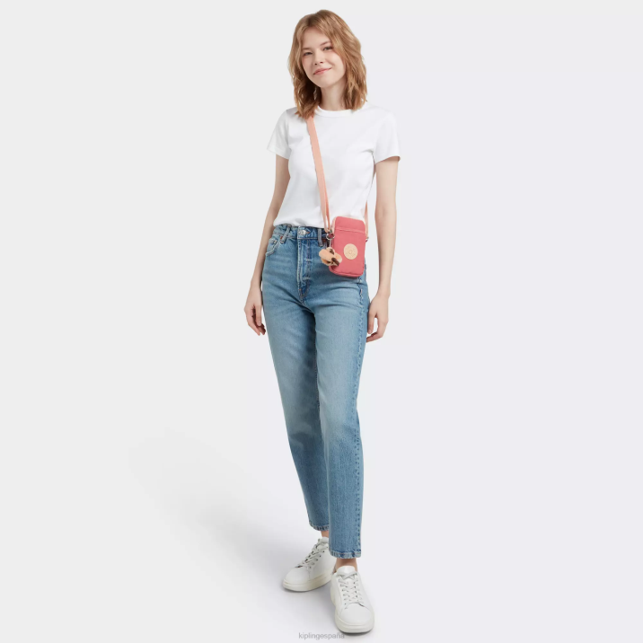 bolso cruzado para teléfono Tally Kipling rosa alegre mujer 884V55 bolsos cruzados