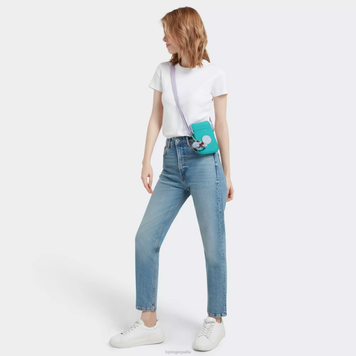 bolso cruzado para teléfono Tally Kipling surfista verde mujer 884V49 bolsos cruzados