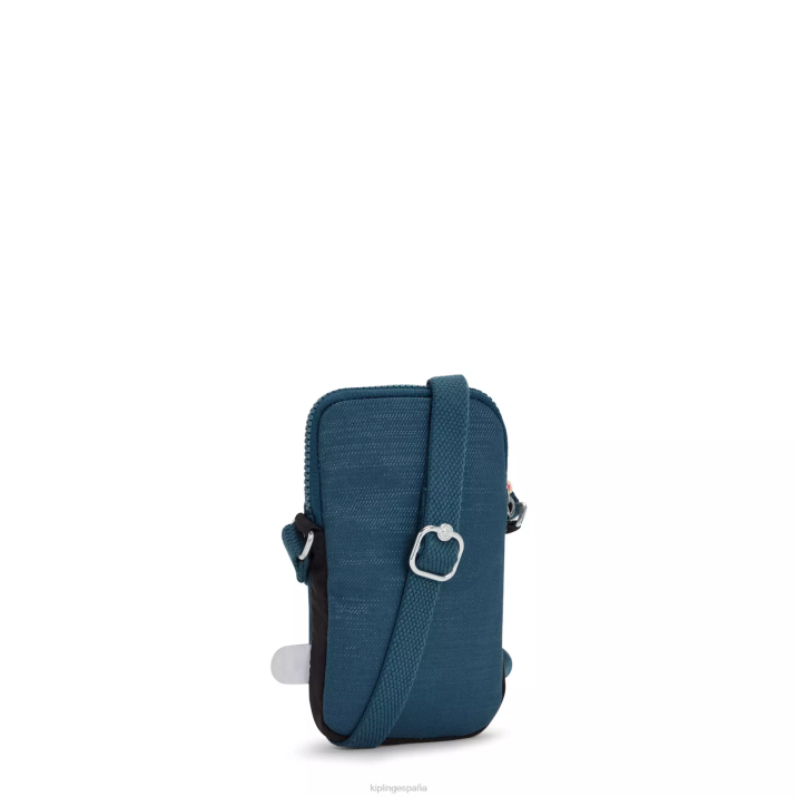 bolso cruzado para teléfono Tally Kipling verde azulado tejido mujer 884V182 bolsos cruzados