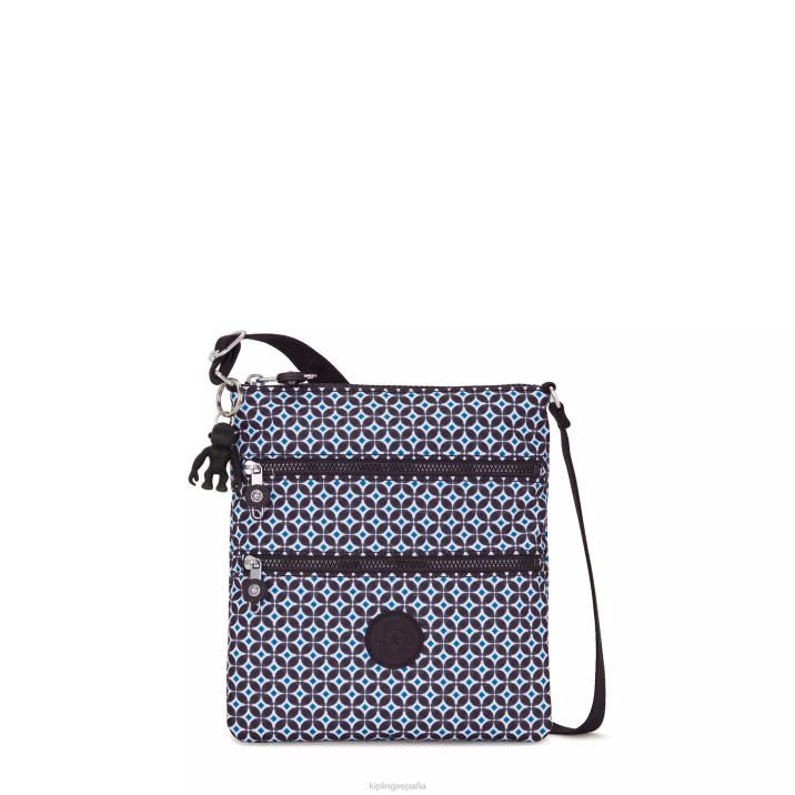 bolso bandolera mini keiko estampado Kipling azulejo negruzco mujer 884V8 minibolsos
