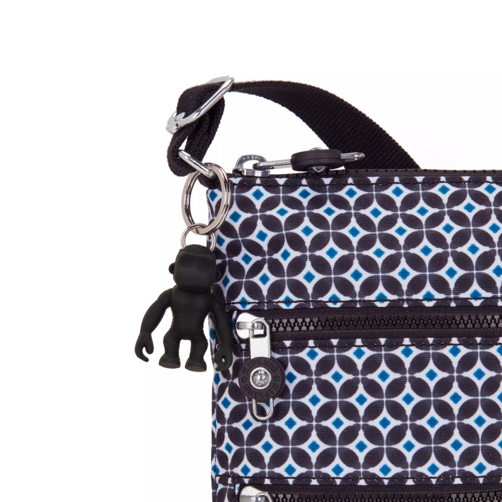 bolso bandolera mini keiko estampado Kipling azulejo negruzco mujer 884V8 minibolsos