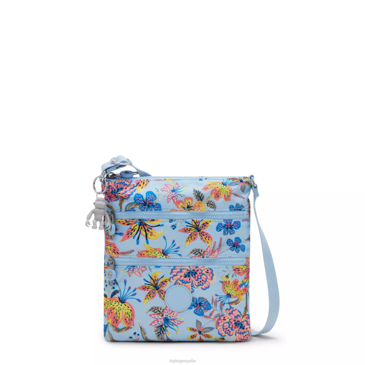 bolso bandolera mini keiko estampado Kipling flores silvestres mujer 884V6 minibolsos