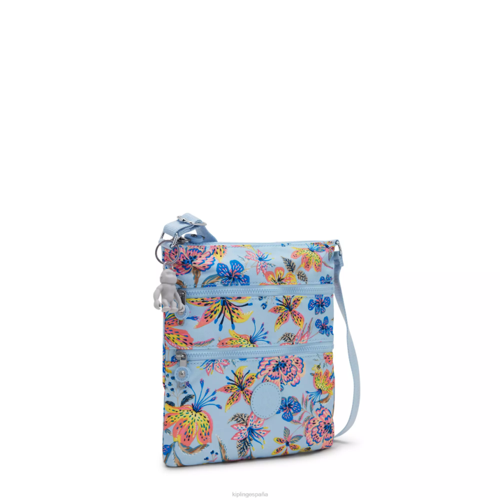 bolso bandolera mini keiko estampado Kipling flores silvestres mujer 884V6 minibolsos
