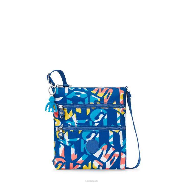 bolso bandolera mini keiko estampado Kipling neón mujer 884V7 minibolsos