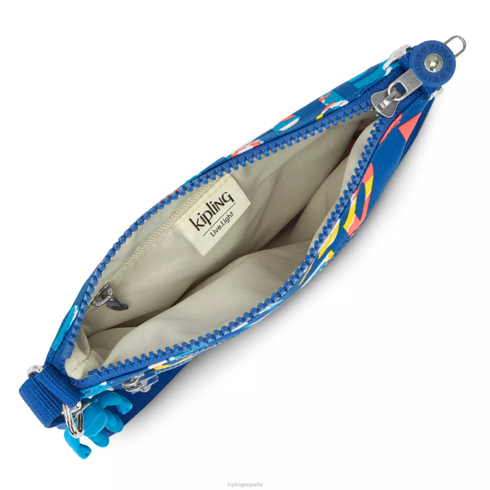 bolso bandolera mini keiko estampado Kipling neón mujer 884V7 minibolsos