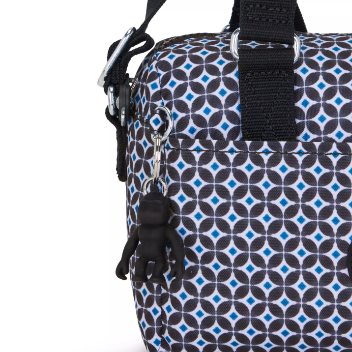 bolso de mano folki mini estampado Kipling azulejo negruzco mujer 884V1 minibolsos