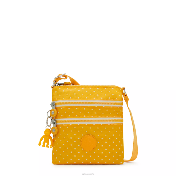 minibolso alvar extrapequeño estampado Kipling punto suave amarillo mujer 884V72 minibolsos