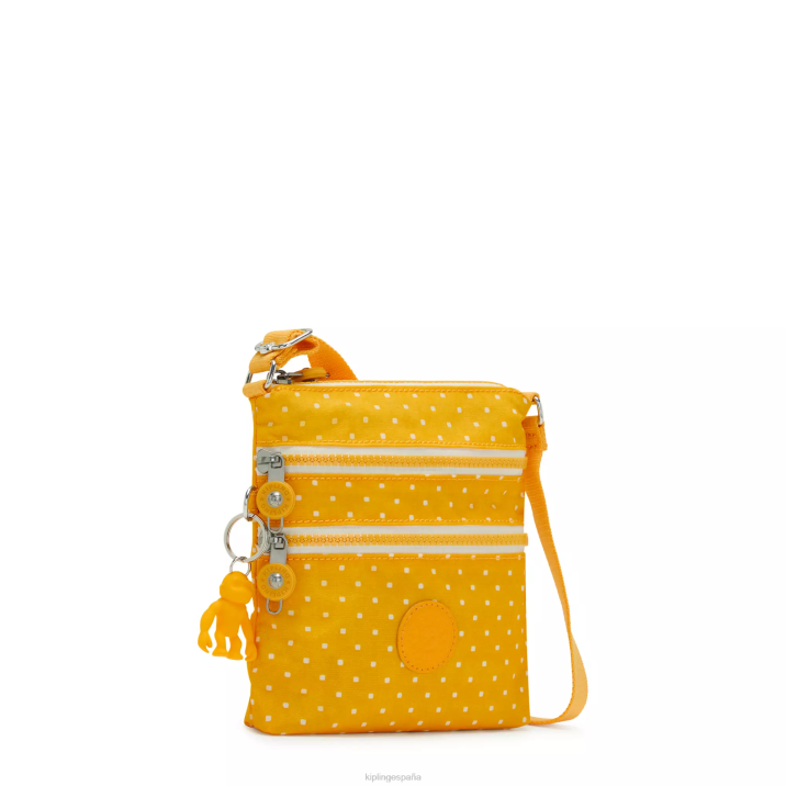 minibolso alvar extrapequeño estampado Kipling punto suave amarillo mujer 884V72 minibolsos