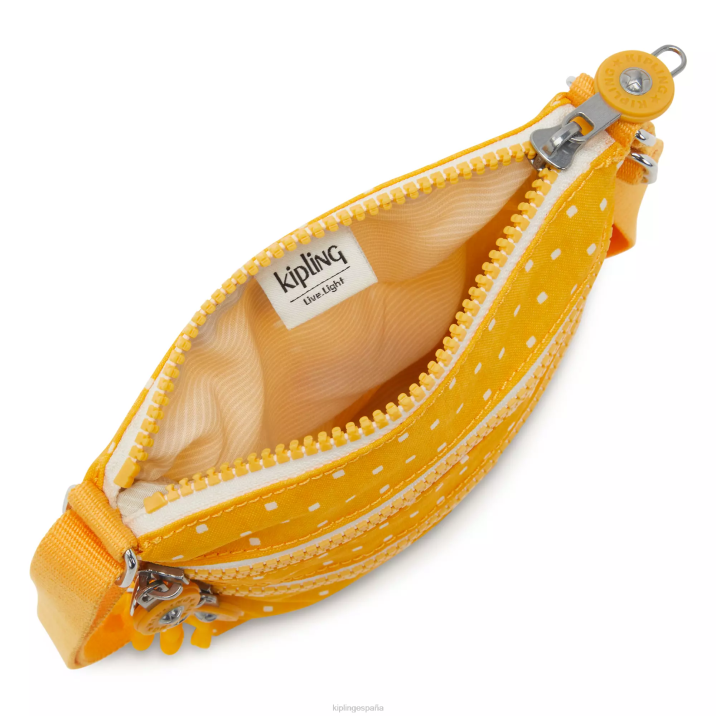 minibolso alvar extrapequeño estampado Kipling punto suave amarillo mujer 884V72 minibolsos