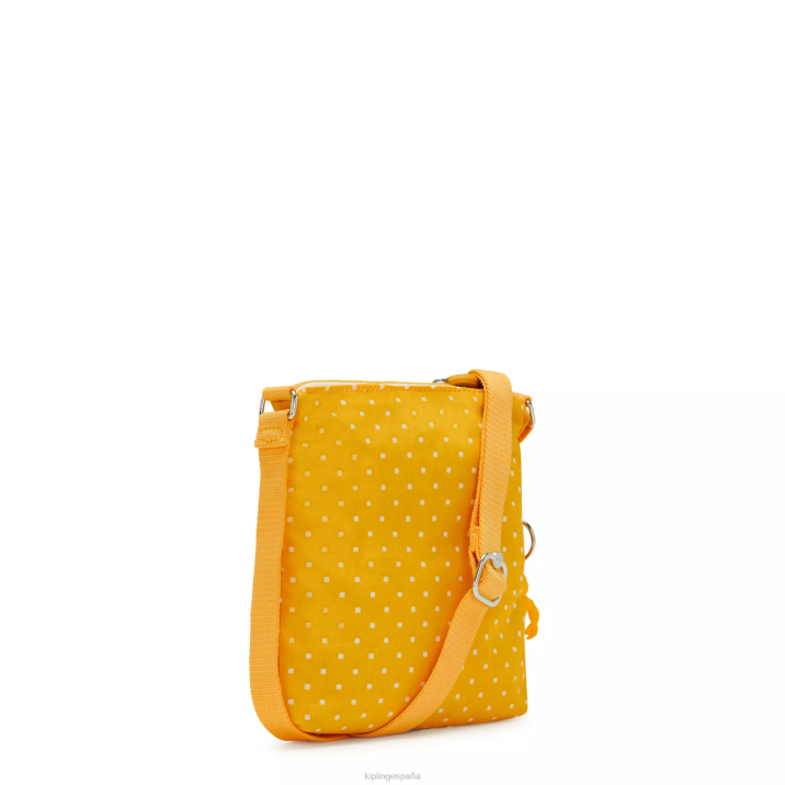 minibolso alvar extrapequeño estampado Kipling punto suave amarillo mujer 884V72 minibolsos