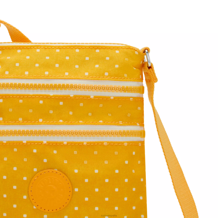 minibolso alvar extrapequeño estampado Kipling punto suave amarillo mujer 884V72 minibolsos